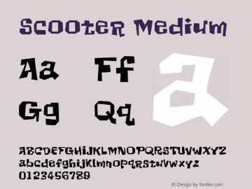 Scooter Medium Version 001.000 Font Sample