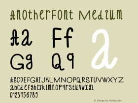 AnotherFont Medium Version 001.000图片样张