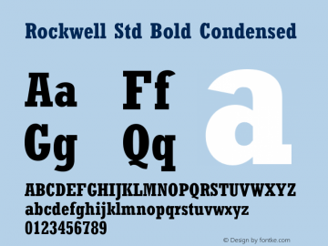 RockwellStd-BoldCondensed Version 2.086;PS 005.000;hotconv 1.0.67;makeotf.lib2.5.33168图片样张