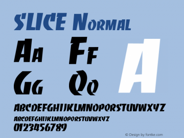 SLICE Normal (C)1992  Attitude, Inc.All Rights Reserved Font Sample