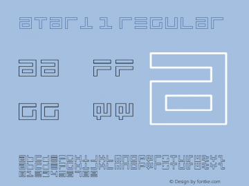 Atari 1 Regular 1.0 Wed May 03 17:55:05 1995 Font Sample