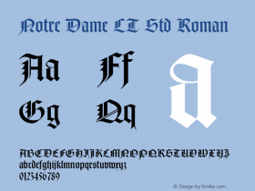 NotreDameLTStd-Roman Version 2.111;PS 005.000;hotconv 1.0.67;makeotf.lib2.5.33168图片样张