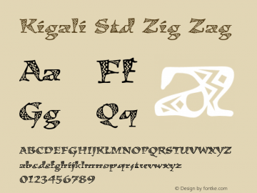 KigaliStd-ZigZag Version 2.066;PS 002.000;hotconv 1.0.67;makeotf.lib2.5.33168图片样张