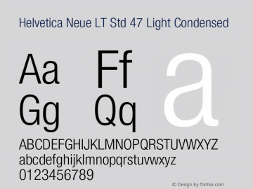 HelveticaNeueLTStd-LtCn Version 2.101;PS 005.000;hotconv 1.0.67;makeotf.lib2.5.33168图片样张