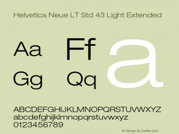 HelveticaNeueLTStd-LtEx Version 2.101;PS 005.000;hotconv 1.0.67;makeotf.lib2.5.33168图片样张