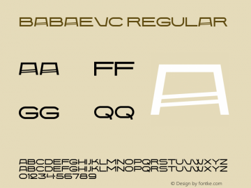 BabaevC Regular 001.000 Font Sample