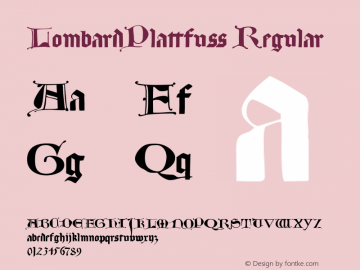 LombardPlattfuss Regular 1.0 2004-06-17 Font Sample