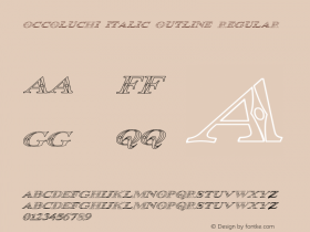 Occoluchi Italic Outline Regular 1.00 Font Sample