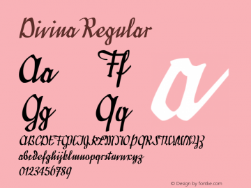 Divina Regular Macromedia Fontographer 4.1.5 6/21/04 Font Sample