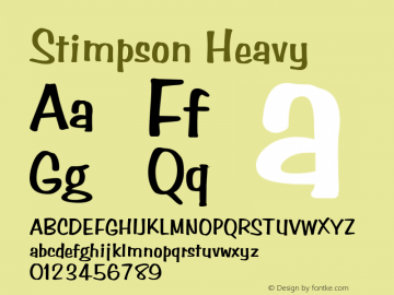 Stimpson Heavy Rev. 003.000 Font Sample