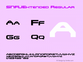 SNFUExtended Regular Rev. 003.000 Font Sample