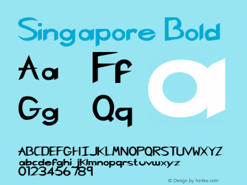 Singapore Bold Rev. 003.000图片样张