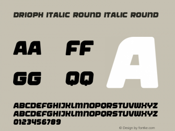 Drioph Italic Round Version 1.000图片样张