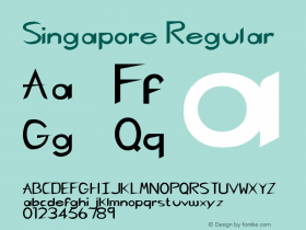 Singapore Regular Rev. 003.000 Font Sample