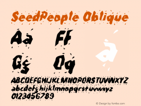 SeedPeople Oblique Rev. 003.000 Font Sample