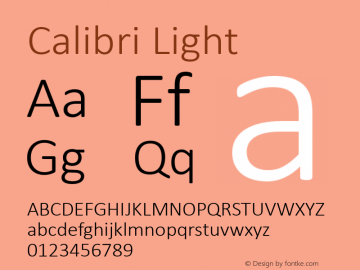 Calibri Light Font,Calibri-Light Font|Calibri Light Version 6.23 Font-TTF Font-Fontke.com