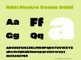 Nitti Mostro Comic Solid Version 1.1 | web-ttf图片样张