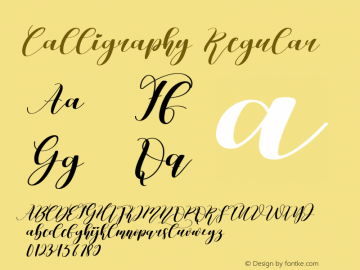 Calligraphy Version 1.001;Fontself Maker 3.5.7图片样张