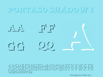 Portaso Shadow 1 Version 1.000;hotconv 1.0.109;makeotfexe 2.5.65596图片样张