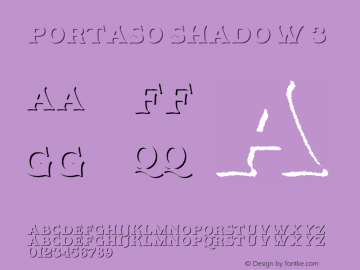 Portaso Shadow 3 Version 1.000;hotconv 1.0.109;makeotfexe 2.5.65596图片样张