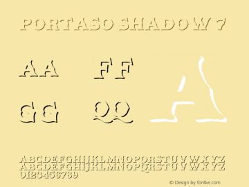 Portaso Shadow 7 Version 1.000;hotconv 1.0.109;makeotfexe 2.5.65596图片样张