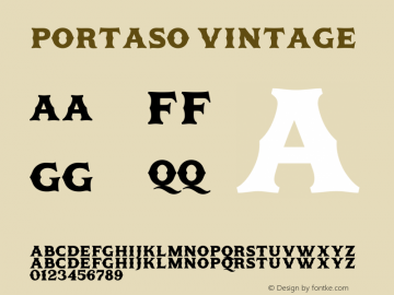 Portaso Vintage Version 1.000;hotconv 1.0.109;makeotfexe 2.5.65596图片样张