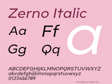 Zerno-Italic Version 1.000图片样张
