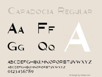 Capadocia Version 1.000;September 29, 2021;FontCreator 14.0.0.2794 64-bit图片样张