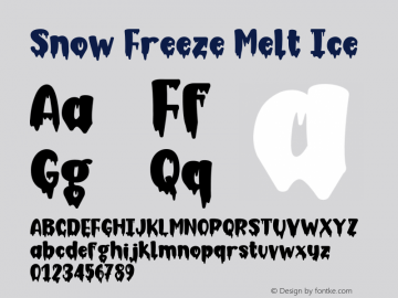 Snow Freeze Melt Ice Version 1.002;Fontself Maker 3.5.7图片样张