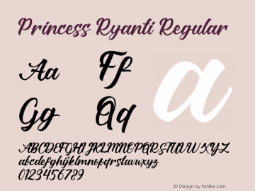 Princess Ryanti Version 1.002;Fontself Maker 3.5.7图片样张