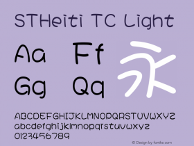 STHeiti TC Light 6.1d10e1 Font Sample