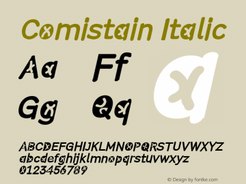 Comistain-Italic Version 1.000图片样张