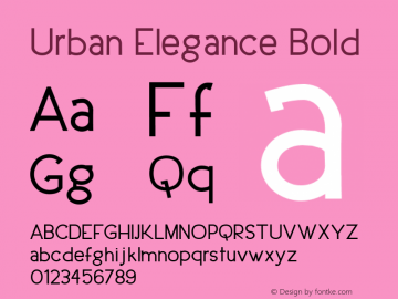 Urban Elegance Bold Version 1.000图片样张