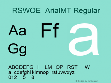 JRSWOE+ArialMT 图片样张