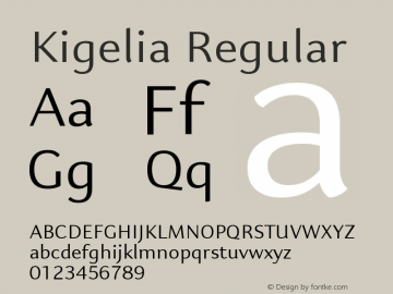 Kigelia Regular Version 1.004图片样张