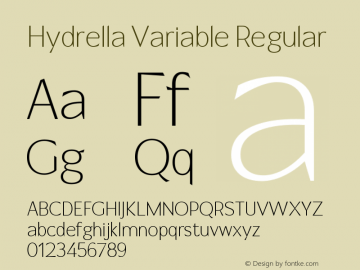 Hydrella Variable Version 1.000图片样张