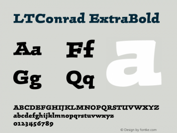 Linotype Conrad ExtraBold Version 1.0; 2000; initial release图片样张