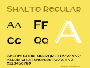 Shalto Version 1.00;August 2, 2021;FontCreator 12.0.0.2525 64-bit图片样张