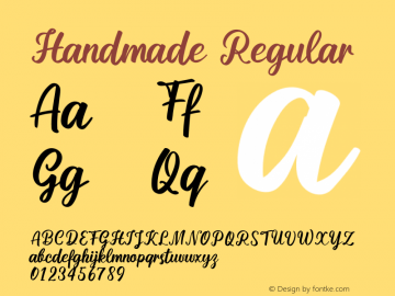 Handmade Version 1.001;Fontself Maker 3.5.2图片样张