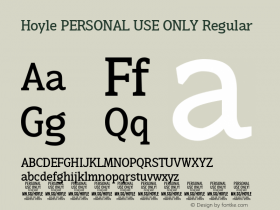 Hoyle PERSONAL USE ONLY Regular Version 1.000图片样张
