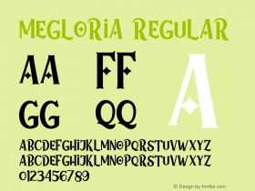 MEGLORIA Version 1.00;February 26, 2021;FontCreator 13.0.0.2675 64-bit图片样张