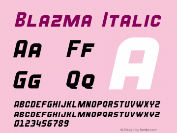 Blazma Italic 0.80图片样张