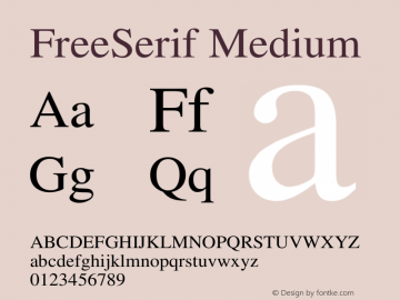Free Serif Version $Revision: 1.548 $图片样张
