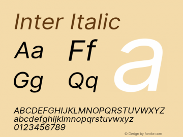 Inter Italic Version 1.000;git-src图片样张