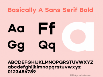 Basically A Sans Serif Bold 1.000图片样张