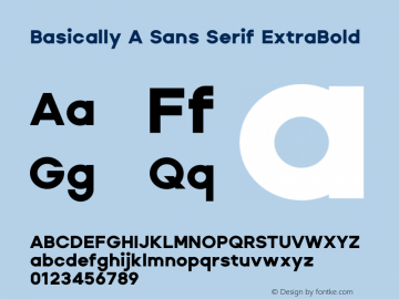 Basically A Sans Serif ExtraBold 1.000图片样张