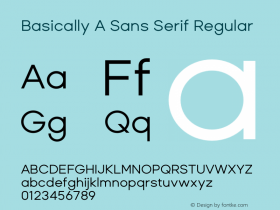 Basically A Sans Serif Regular 1.000图片样张
