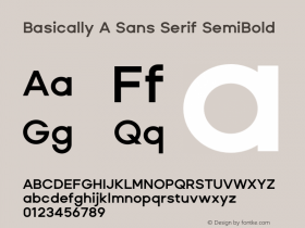 Basically A Sans Serif SemiBold 1.000图片样张