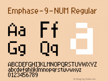 Emphase-9-NUM Regular Version 2.000图片样张