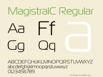 MagistralC OTF 1.0;PS 001.000;Core 116;AOCW 1.0 161图片样张